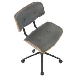 LumiSource Lombardi Height Adj. Office Chair, Walnut And Gray -Boraam Industries Shop 9d31aa0b088ba98b 7285 w800 h800 b1 p0