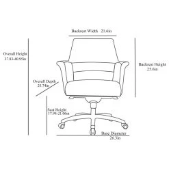 Zuri Furniture Geffen High Back Modern Adjustable Executive Chair White Top Grain Leather -Boraam Industries Shop 9d31c98906a6d1dd 8228 w800 h800 b1 p0