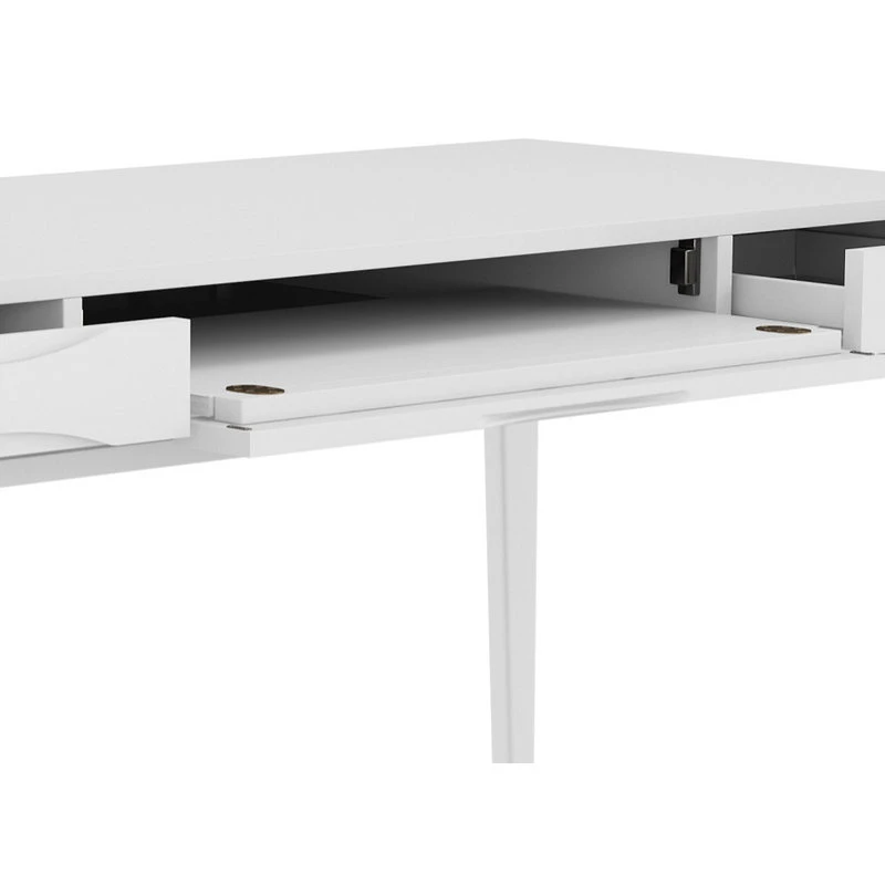 Simpli Home Ltd. Harper Solid Hardwood Desk, White 6 Simpli Home Ltd. Harper Solid Hardwood Desk, White - Image 4
