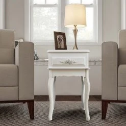 Home Garden Collections White Wood Nightstand Queen Anne Style Mid Century Console Table 20 Home Garden Collections White Wood Nightstand Queen Anne Style Mid Century Console Table -Boraam Industries Shop 9db1d7410140dfc8 3887 w800 h800 b0 p0