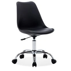 Belleze Armless Mid-Back Task Office Conference Chair Faux Leather, Black