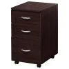 Simple Relax Wooden Cabinet With 3 Drawers, Espresso