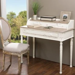 Baxton Studio Anjou Traditional French Accent Writing Desk -Boraam Industries Shop 9f515b87065dd774 5755 w800 h800 b0 p0