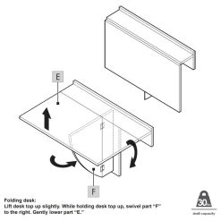 InPlace 30in Collapsible Wall Mounted Desk Shelf White -Boraam Industries Shop 9f518c6d00e89430 2464 w800 h800 b1 p0