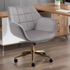 Duhome Elegant Lifestyle Square Tufted Velvet Home Office Chair, Grey -Boraam Industries Shop a191cf0f02874cb8 3451 w800 h800 b0 p0