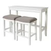 New Ridge Home Goods Traditional Wood Sofa Table With Two Stools In White 2 New Ridge Home Goods Traditional Wood Sofa Table With Two Stools In White -Boraam Industries Shop a1f13e9900542dd5 8261 w800 h800 b1 p0