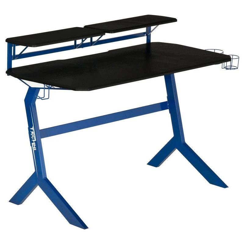 Rta Products- L Techni Sport Blue Stryker Gaming Desk, Blue 4 Rta Products- L Techni Sport Blue Stryker Gaming Desk, Blue - Image 2