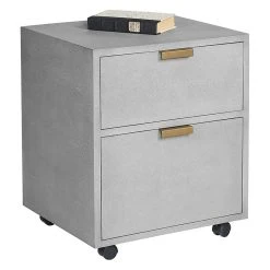 Virgil Stanis Design Dugan File Cabinet - Shagreen Leather