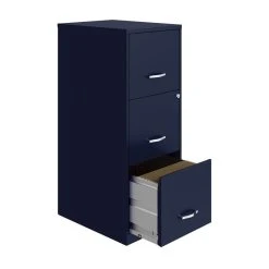 Hirsh Industries LLC Space Solutions 3 Drawer Metal Vertical File Cabinet With Lock In Navy -Boraam Industries Shop a321dd5300ced399 4394 w800 h800 b1 p0