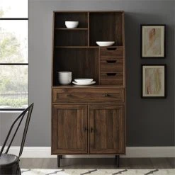 Walker Edison 64" Engineered Wood Storage Desk & Hutch With Keyboard Drawer - Dark Walnut 9 Walker Edison 64" Engineered Wood Storage Desk & Hutch With Keyboard Drawer - Dark Walnut -Boraam Industries Shop a3c1ecc40e71a797 4919 w800 h800 b0 p0