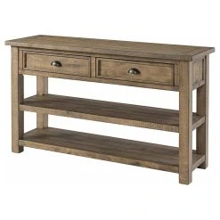 Martin Svensson Home Saltoro Sherpi Coastal Style Rectangular Wooden Console Table With 2 Drawers