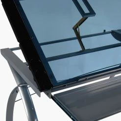 Offex Futura Craft Station With Folding Shelf, Silver/Blue -Boraam Industries Shop a4f1733209c8d242 3673 w800 h800 b0 p0