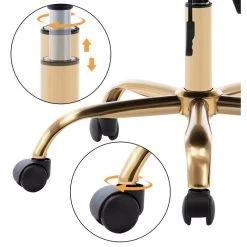 Duhome Elegant Lifestyle Mid-Century Diamond Quilted Desk Chair, Dark Grey With Gold Base -Boraam Industries Shop a501efb7006ebc99 4684 w800 h800 b1 p0