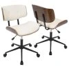 Lumisource Lombardi Mid-Century Modern Adjustable Office Chair With Swivel, Walnut/Cream -Boraam Industries Shop a5518fbb02957aaa 5671 w800 h800 b1 p0