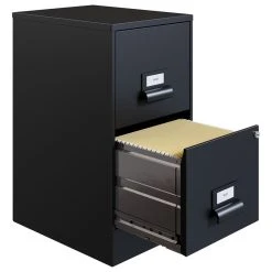 Home Square 2 Drawer Metal Vertical Wood Filing Cabinet Set In Black (Set Of 2) -Boraam Industries Shop a5a16b3d01f4d404 1093 w800 h800 b1 p0