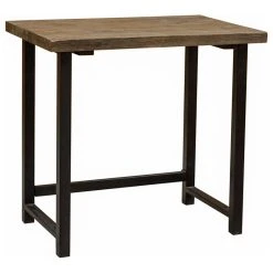 Bolton Furniture, Inc. Pomona 32"W Small Metal And Solid Wood Desk