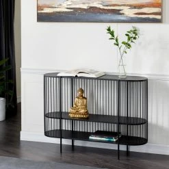 Brimfield & May Contemporary Black Metal Console Table 16422 14 Brimfield & May Contemporary Black Metal Console Table 16422 -Boraam Industries Shop a5d1b5a1035c2045 6717 w800 h800 b0 p0