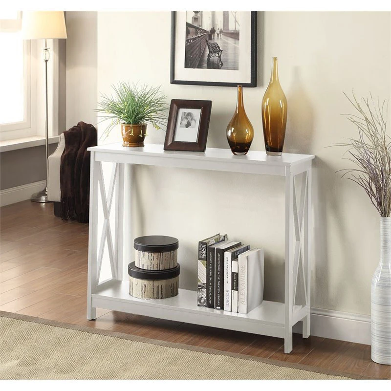 Convenience Concepts Oxford Console Table In White Wood Finish 4 Convenience Concepts Oxford Console Table In White Wood Finish - Image 2