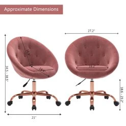 Duhome Elegant Lifestyle Button Tufted Velvet Papasan Rolling Chair, Pink -Boraam Industries Shop a65182ce003f073d 6693 w800 h800 b1 p0
