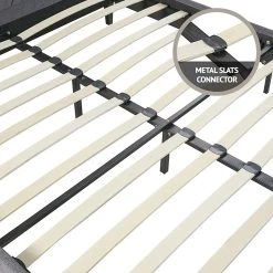 Decor Love Modern Platform Bed, Charcoal Upholstery & Diamond Tufted Headboard, Queen -Boraam Industries Shop a661f7df016078f0 1431 w800 h800 b0 p0