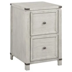 Office Star Products Baton Rouge 2 Drawer File Cabinet, Champagne Oak Finish