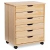 Linon Home Decor Products Linon Cary Six Drawer Wide Roll Cart With Natural Finish CT41NAT01 -Boraam Industries Shop a6b16eeb0223a682 3311 w800 h800 b1 p0