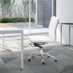Zuo Modern Contemporary Lider Plus Armless Office Chair, White -Boraam Industries Shop a8a1274700f5c82f 5240 w800 h800 b0 p0