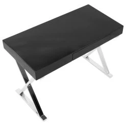 LumiSource Luster Office Desk, Black And Chrome -Boraam Industries Shop a8e1a518088ba996 5752 w800 h800 b1 p0