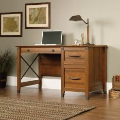 Sauder Carson Forge Engineered Wood Computer Desk In Washington Cherry -Boraam Industries Shop a9611b220b60c7f3 7324 w800 h800 b0 p0