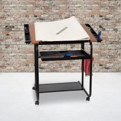 Flash Furniture Adjustable Drawing And Drafting Table With Black Frame And Dual Wheel Casters 15 Flash Furniture Adjustable Drawing And Drafting Table With Black Frame And Dual Wheel Casters -Boraam Industries Shop a9812d57006dd4ec 4258 w800 h800 b0 p0