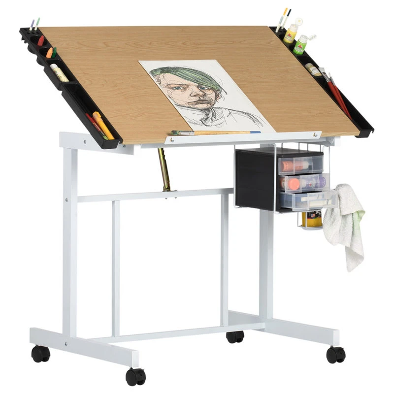 Studio Designs Deluxe Craft Station, White And Maple 5 Studio Designs Deluxe Craft Station, White And Maple - Image 3