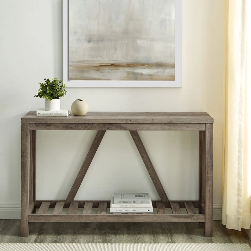 Walker Edison 52" Modern Farmhouse Entryway Table, Gray Wash 5 Walker Edison 52" Modern Farmhouse Entryway Table, Gray Wash - Image 3