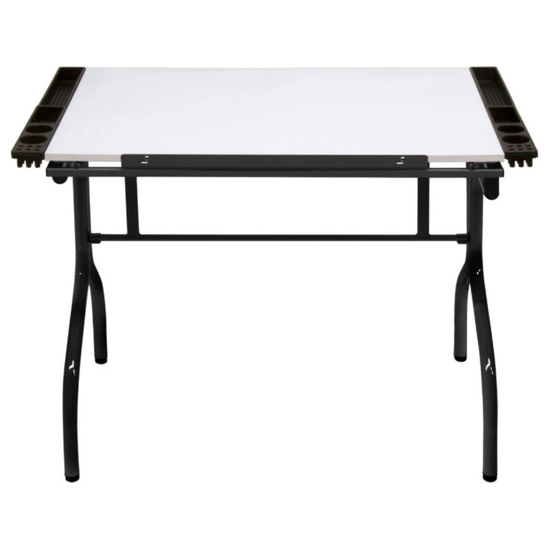 Offex Home Office Folding Craft Station, Black/White 4 Offex Home Office Folding Craft Station, Black/White - Image 2