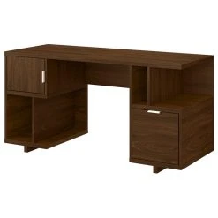 Kathy Ireland Home By Bush Furniture Madison Avenue 60W Computer Desk With Storage In Modern Walnut - Engineered Wood