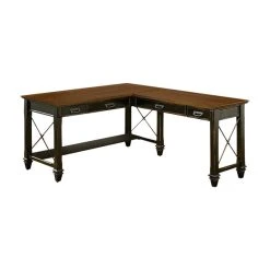Martin Furniture Hartford Wood 60" L-Shaped Desk In Brown