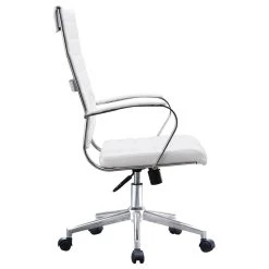 Homedotdot Ergonomic High Back Swivel Boss Ribbed PU Leather Office Chair Modern, White -Boraam Industries Shop ac017dc70e5856fc 1068 w800 h800 b1 p0