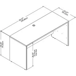 Bush Business Furniture Studio C 60W X 24D Credenza Desk In White - Engineered Wood -Boraam Industries Shop ad8111030eddca26 7252 w800 h800 b1 p0