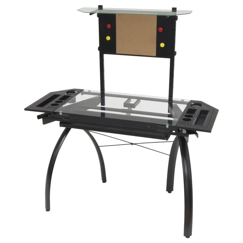 Offex Home Office Futura Tower, Black/Clear Glass 3 Offex Home Office Futura Tower, Black/Clear Glass