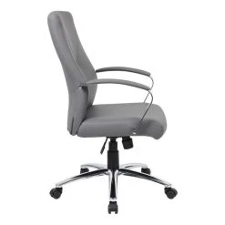 Boss Office Products Boss Office LeatherPlus Executive Chair With Arms In Gray -Boraam Industries Shop ade19c5607e55a76 2359 w800 h800 b1 p0