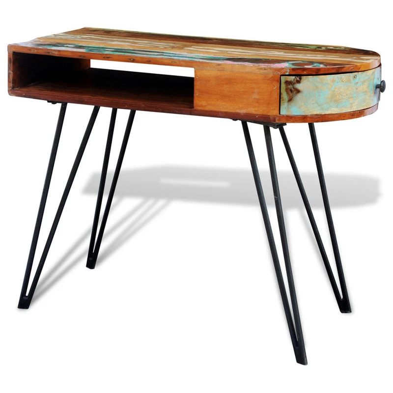 Vida XL International B.V. VidaXL Desk Reclaimed Solid Wood With Iron Legs Office Writing Computer Desk 7 Vida XL International B.V. VidaXL Desk Reclaimed Solid Wood With Iron Legs Office Writing Computer Desk - Image 5