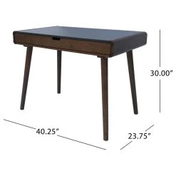 GDFStudio GDF Studio Rex Mid Century Rubberwood Writing Desk, Charcoal Gray/Medium Brown -Boraam Industries Shop ae41491f01e66a6b 8450 w800 h800 b1 p0