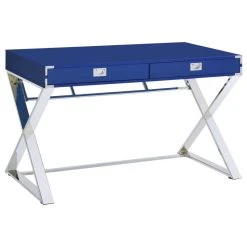 Picket House Evie Desk, Glossy Blue