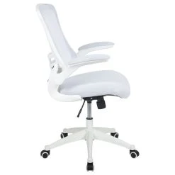 Offex Swivel Ergonomic Task Office Chair With White Frame And Flip Up Arms,White -Boraam Industries Shop af610b320d8adb04 8885 w800 h800 b1 p0