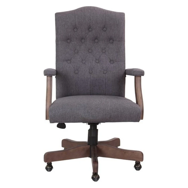 Boss Office Products Boss Refined Rustic Executive Chair In Slate Gray Commercial Grade 5 Boss Office Products Boss Refined Rustic Executive Chair In Slate Gray Commercial Grade - Image 3