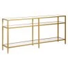 Henn&Hart 64" Brass Metal/Glass Console Table -Boraam Industries Shop b051c6730ffa9386 7178 w800 h800 b1 p0