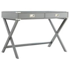 Inspire Q Alastair Campaign Writing Desk, Grey