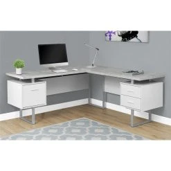 Monarch Computer Desk Home Office Corner 70"L L Shape Work Laptop Metal Grey -Boraam Industries Shop b13139090efc157a 4513 w800 h800 b0 p0