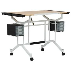 Studio Designs Home Office Pro Craft Station Table, White, Maple, Ups Box -Boraam Industries Shop b14101fa0c019f04 4833 w800 h800 b1 p0