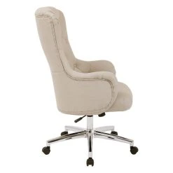 Office Star Products Ariel Desk Chair In Klein Cream Mouse Fabric Semi Assembled -Boraam Industries Shop b2519fa3002e3ecb 4261 w800 h800 b1 p0