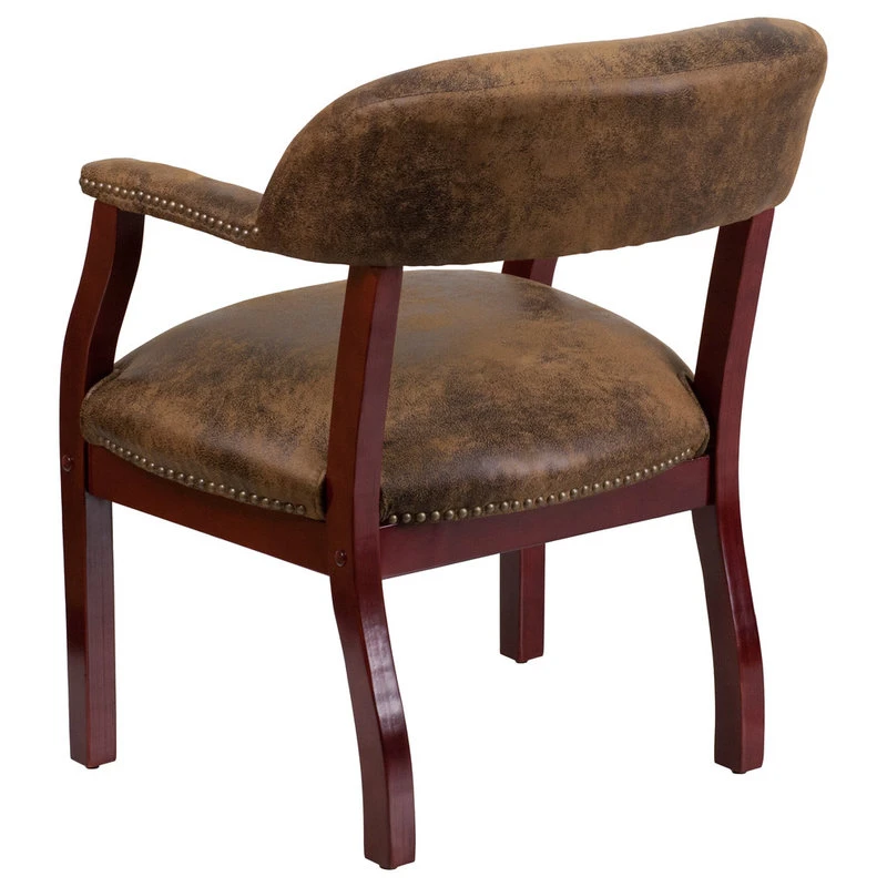 Flash Furniture Side Chair, Bomber Jacket Brown 5 Flash Furniture Side Chair, Bomber Jacket Brown - Image 3